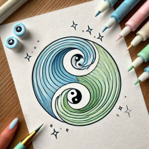 crisp-outline – tattoo design ideas free ai generated – wavy-lines – for-knee – Gallery: minimalistic-inkby-ai