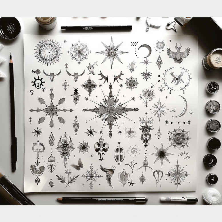 dainty – tattoo design ideas free ai generated – artistic-swirl – for-lower-chest – Gallery: minimalistic-inkby-ai