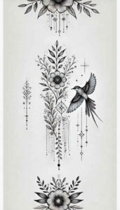 delicate – tattoo design ideas free ai generated – ornate-circle – for-collarbone – Gallery: minimalistic-inkby-ai