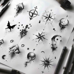 discreet-ink – tattoo design ideas free ai generated – meditative-art – for-abdomen – Gallery: minimalistic-inkby-ai