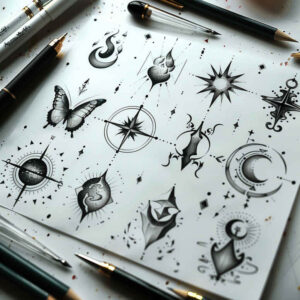 discreet-ink – tattoo design ideas free ai generated – ornamental-mandala – for-calf – Gallery: minimalistic-inkby-ai