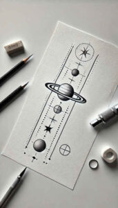discreet-mark – tattoo design ideas free ai generated – circle-segments – for-lower-back – Gallery: minimalistic-inkby-ai