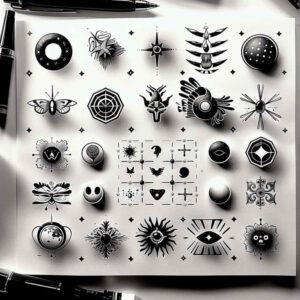 elegant – tattoo design ideas free ai generated – ornamental-ring – for-lower-thigh – Gallery: minimalistic-inkby-ai