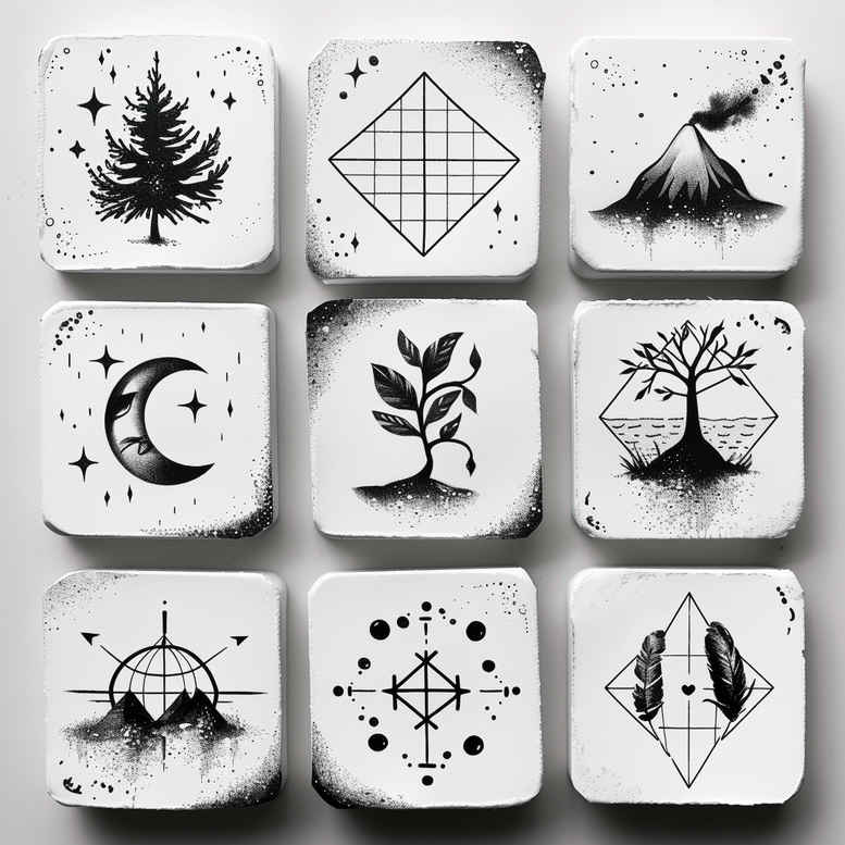 elemental – tattoo design ideas free ai generated – concentric-circles – for-lower-chest – Gallery: minimalistic-inkby-ai