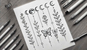 few-strokes – tattoo design ideas free ai generated – fractal – for-lower-back – Gallery: minimalistic-inkby-ai