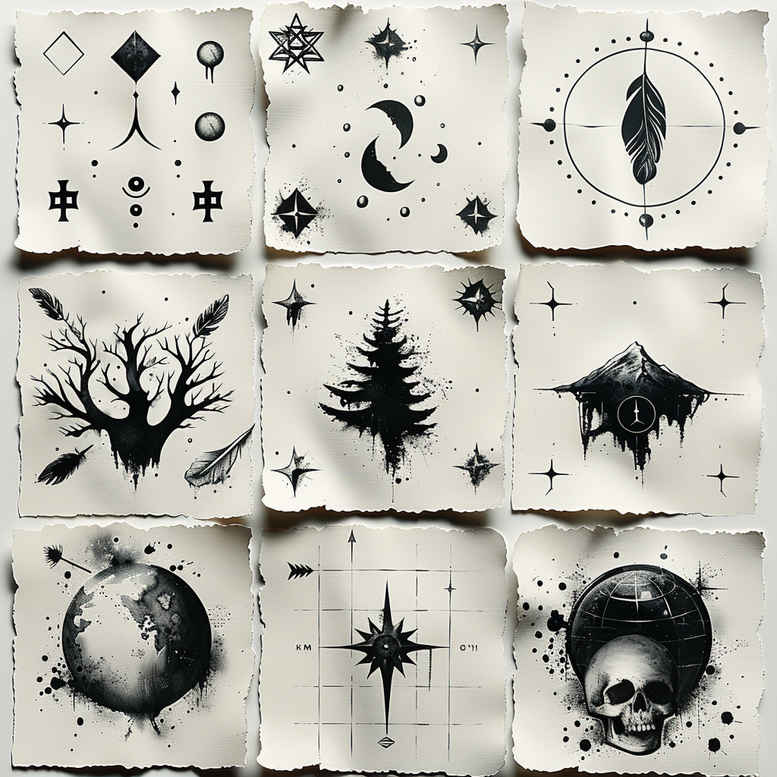 fine-line – tattoo design ideas free ai generated – calm-mind – for-shin – Gallery: minimalistic-inkby-ai