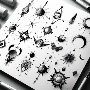 gentle-angle – tattoo design ideas free ai generated – radiating-lines – for-lower-arm – Gallery: minimalistic-inkby-ai