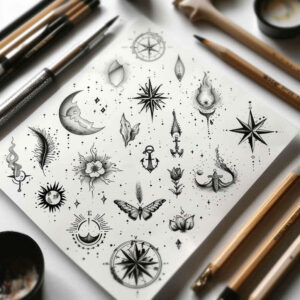 gentle – tattoo design ideas free ai generated – artistic-swirl – for-collarbone – Gallery: minimalistic-inkby-ai
