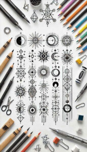gentle – tattoo design ideas free ai generated – continuous-pattern – for-stomach – Gallery: minimalistic-inkby-ai