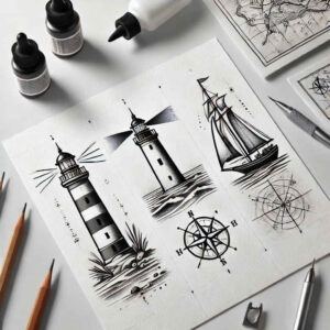 micro-art – tattoo design ideas free ai generated – serenity – for-shoulder-blade – Gallery: minimalistic-inkby-ai