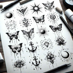 micro-tattoo – tattoo design ideas free ai generated – cosmic – for-lower-chest – Gallery: minimalistic-inkby-ai