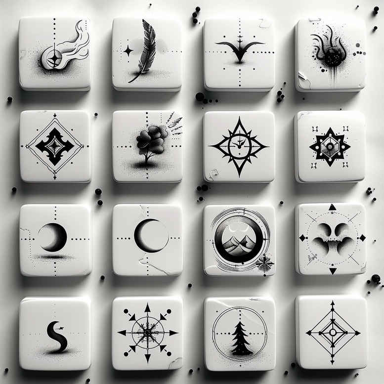 mini-geometry – tattoo design ideas free ai generated – unbroken-circle – for-spine – Gallery: minimalistic-inkby-ai