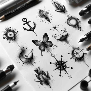 minimalist-script – tattoo design ideas free ai generated – eastern-influence – for-neck – Gallery: minimalistic-inkby-ai