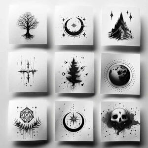 modest – tattoo design ideas free ai generated – vibration – for-biceps – Gallery: minimalistic-inkby-ai