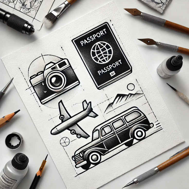 no-fill – tattoo design ideas free ai generated – circular-grid – for-arm – Gallery: minimalistic-inkby-ai