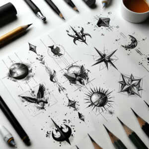 no-fill – tattoo design ideas free ai generated – circular-lace – for-forearm – Gallery: minimalistic-inkby-ai