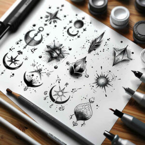 no-shading – tattoo design ideas free ai generated – dynamic-center – for-side – Gallery: minimalistic-inkby-ai