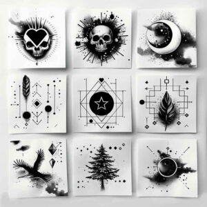 nonintrusive – tattoo design ideas free ai generated – spiritual-design – for-back – Gallery: minimalistic-inkby-ai