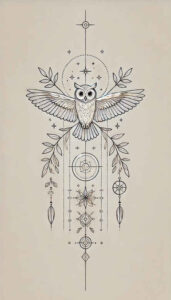 open-space – tattoo design ideas free ai generated – holy-pattern – for-upper-thigh – Gallery: minimalistic-inkby-ai