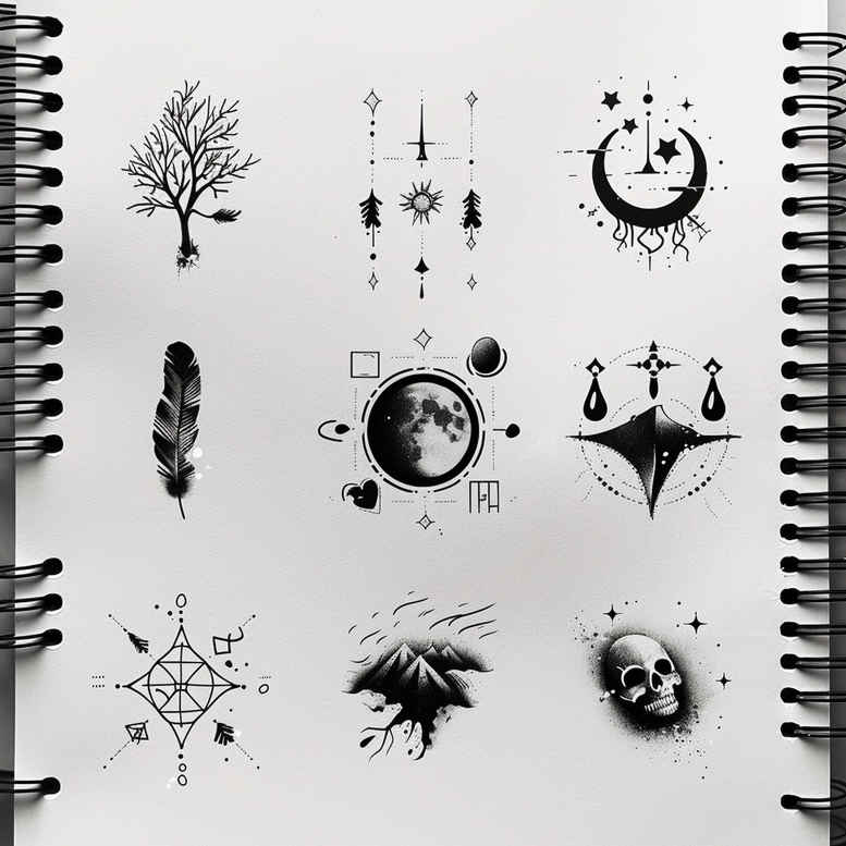 open-space – tattoo design ideas free ai generated – zen – for-toe – Gallery: minimalistic-inkby-ai