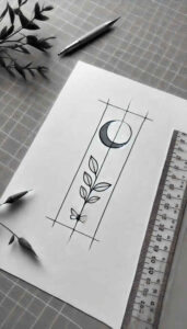 plain – tattoo design ideas free ai generated – continuous-pattern – for-upper-back – Gallery: minimalistic-inkby-ai
