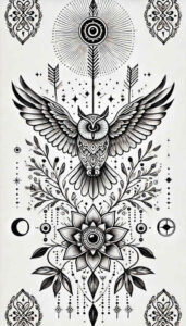 point-minimal – tattoo design ideas free ai generated – detailed-lines – for-ankle – Gallery: minimalistic-inkby-ai