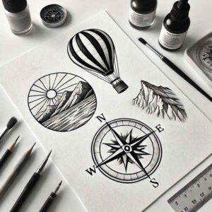 point-minimal – tattoo design ideas free ai generated – ornate – for-full-back – Gallery: minimalistic-inkby-ai