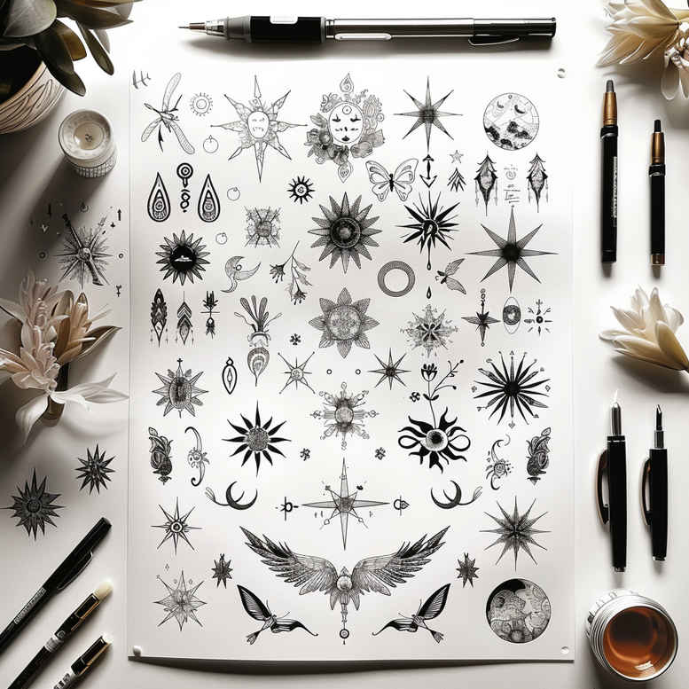 punctual – tattoo design ideas free ai generated – intricate – for-inner-arm – Gallery: minimalistic-inkby-ai