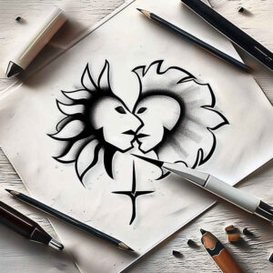 refined-ink – tattoo design ideas free ai generated – puzzle-pattern – for-upper-shoulder – Gallery: minimalistic-inkby-ai