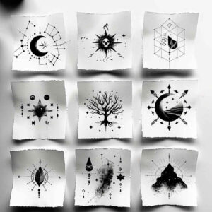 refined – tattoo design ideas free ai generated – circular-pattern – for-full-back – Gallery: minimalistic-inkby-ai