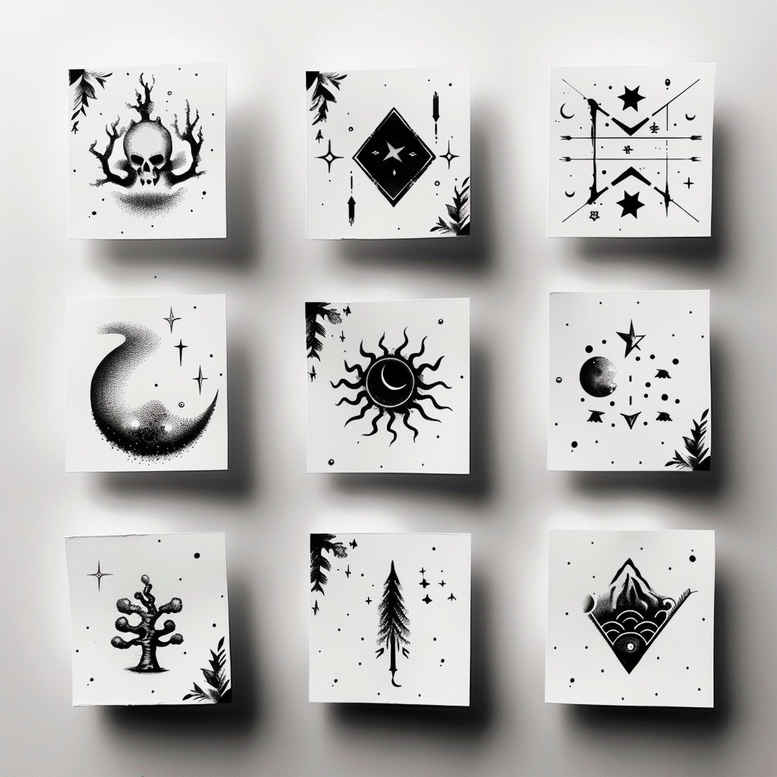 silent – tattoo design ideas free ai generated – dynamic-center – for-elbow – Gallery: minimalistic-inkby-ai