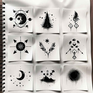 simple-dot – tattoo design ideas free ai generated – ornamental-ring – for-biceps – Gallery: minimalistic-inkby-ai