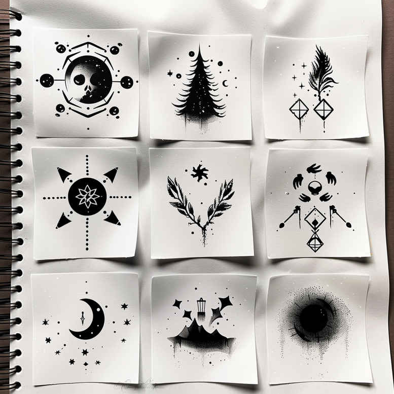 simple-dot – tattoo design ideas free ai generated – ornamental-ring – for-biceps – Gallery: minimalistic-inkby-ai