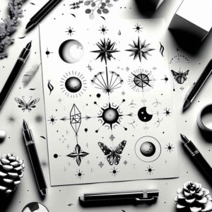 simple-form – tattoo design ideas free ai generated – repetitive-shapes – for-hand – Gallery: minimalistic-inkby-ai