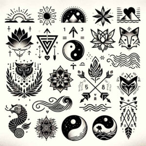 simple-icon – tattoo design ideas free ai generated – fractal – for-scapula – Gallery: minimalistic-inkby-ai