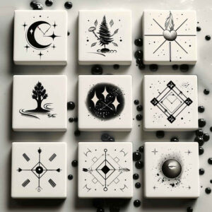 single-color – tattoo design ideas free ai generated – transcendent – for-thigh – Gallery: minimalistic-inkby-ai