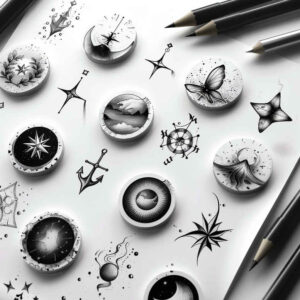 single-dot – tattoo design ideas free ai generated – intricate – for-triceps – Gallery: minimalistic-inkby-ai