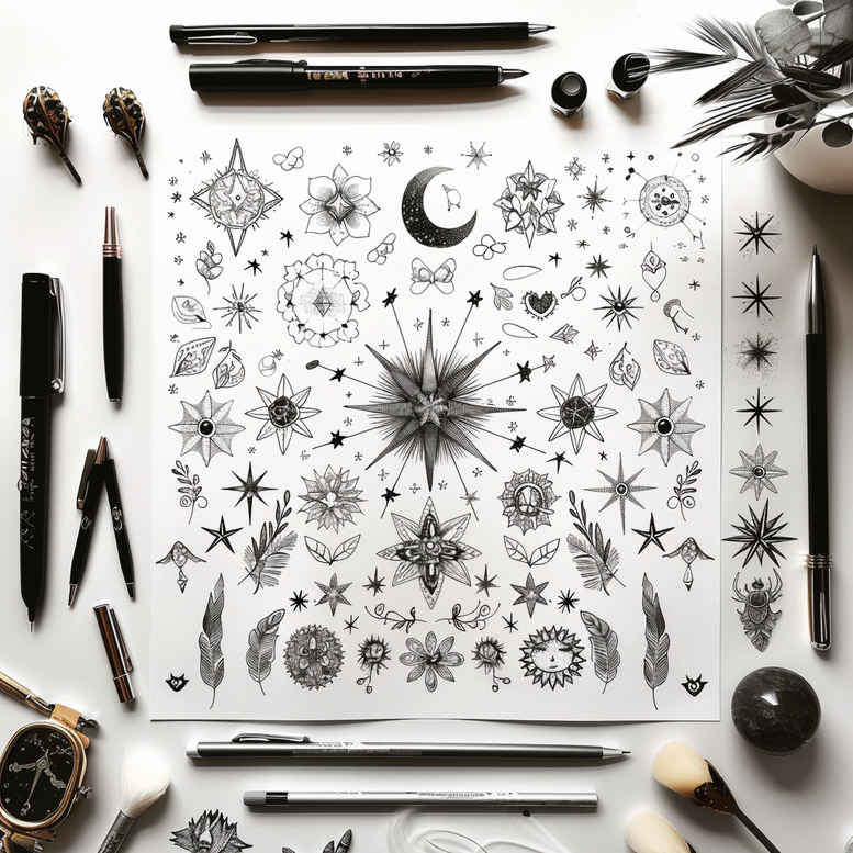 slender – tattoo design ideas free ai generated – centered – for-hip – Gallery: minimalistic-inkby-ai