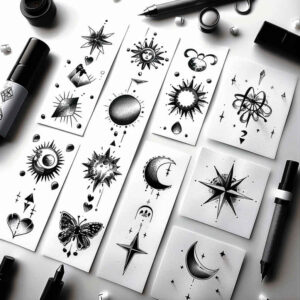 slender – tattoo design ideas free ai generated – ornamental-web – for-lower-thigh – Gallery: minimalistic-inkby-ai