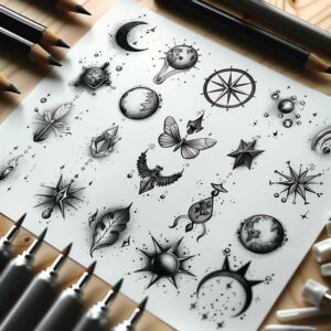 small-detail – tattoo design ideas free ai generated – spirituality – for-outer-arm – Gallery: minimalistic-inkby-ai