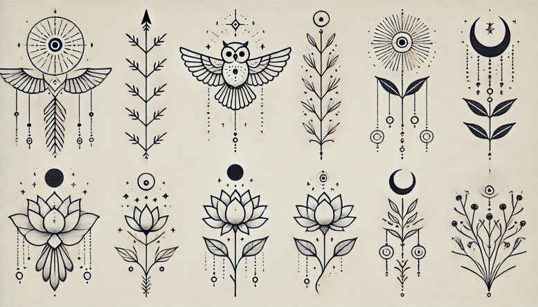 soft-curve – tattoo design ideas free ai generated – unbroken-circle – for-hand – Gallery: minimalistic-inkby-ai