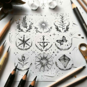 soft-touch – tattoo design ideas free ai generated – harmony-lines – for-heel – Gallery: minimalistic-inkby-ai