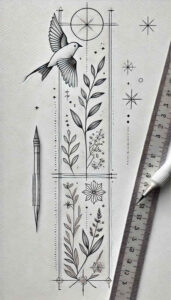 subtle – tattoo design ideas free ai generated – unending – for-chest – Gallery: minimalistic-inkby-ai