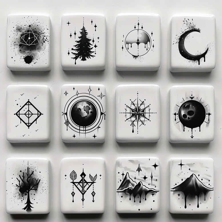 subtle-motif – tattoo design ideas free ai generated – centerpiece – for-upper-back – Gallery: minimalistic-inkby-ai