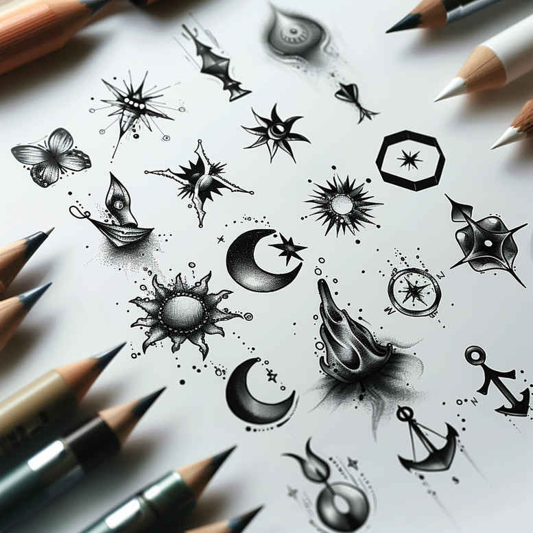 subtle-shape – tattoo design ideas free ai generated – spirituality – for-abdomen – Gallery: minimalistic-inkby-ai