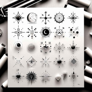 minimalistic tattoo design ideas unembellished celestial for nape