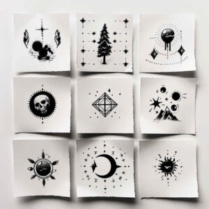 minimalistic tattoo design ideas discreet centered for shoulder blade