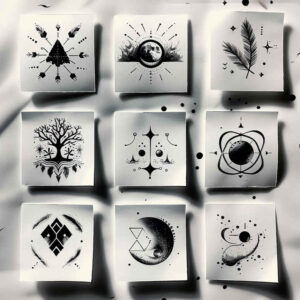minimalistic tattoo design ideas pinprick cosmic symbol of resilience