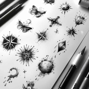 minimalistic tattoo design ideas open space delicate outline for lower arm