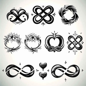 minimalistic tattoo design ideas compact interlaced symbol of perseverance